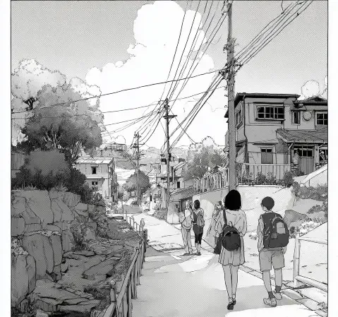 日常治愈韩漫封面，少女在阳台给绿植浇水